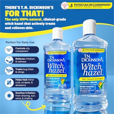 Dickinsons T.N. Büzücü, %100 Doğal, Cadı Hazel & Aloe, 16 Fl Oz