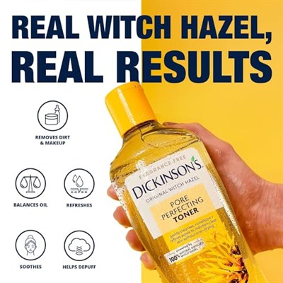 Dickinsons Witch Hazel Pore Perfecting Tonik 473ML mükemmelleştiren 16 ons