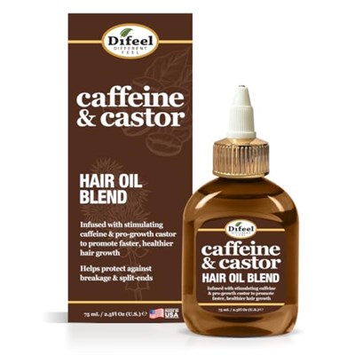 Difeel Caffeine & Castor Yavaş Uzayan Saçlara Özel Saç Bakım Yağı 75ML