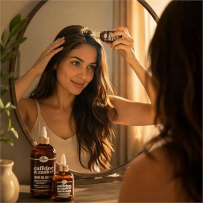 Difeel Caffeine & Castor Yavaş Uzayan Saçlara Özel Saç Bakım Yağı 75ML