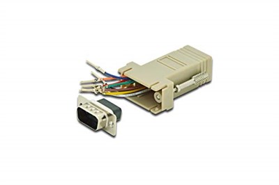 DIGITUS D-Sub 9 - RJ45 adaptör - kendi kendine montaj için kavrama - fişten sokete - RS-232 - RS-485 - PVC gövde. - Seçenekler: D-Sub 9 - RJ45 (Fiş / Soket)...