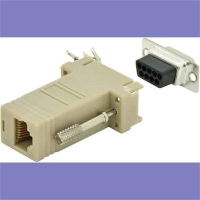 DIGITUS D-Sub 9 - RJ45 adaptör - kendi kendine montaj için kavrama - fişten sokete - RS-232 - RS-485 - PVC gövde. - Seçenekler: D-Sub 9 - RJ45 (Fiş / Soket)...