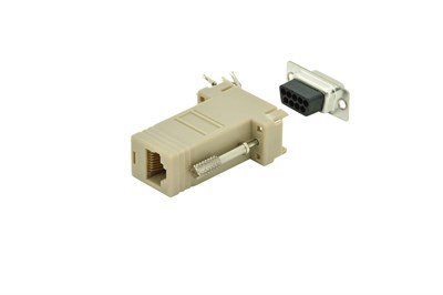 DIGITUS D-Sub 9 - RJ45 adaptör - kendi kendine montaj için kavrama - fişten sokete - RS-232 - RS-485 - PVC gövde. - Seçenekler: D-Sub 9 - RJ45 (Fiş / Soket)...