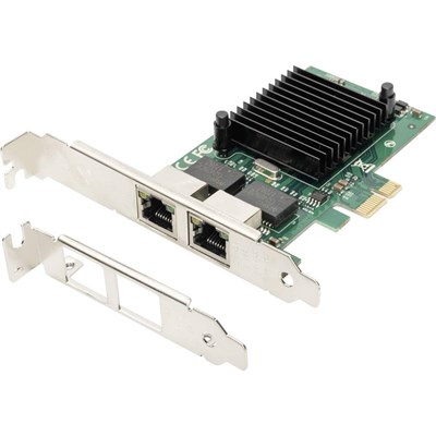 DIGITUS IO Kartı - PCIe - RJ45 Ağ Kartı - 2 Port - Gigabit Ethernet - 1 Gbit/s - PCI-Express - Seçenekler: LAN kartı - 2x RJ45 - Gigabit Ethernet...