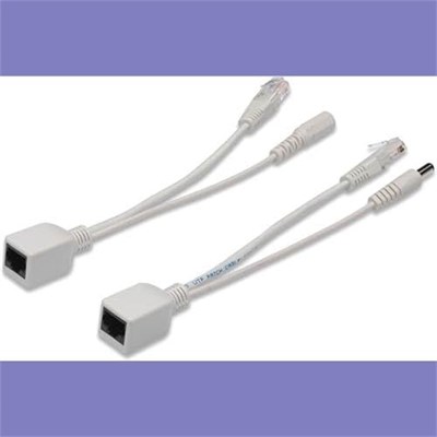 DIGITUS Pasif PoE Adaptör Kablosu - Fast Ethernet - Enjektör Kablosu & Dağıtıcı Kablo - DC 5,5 mm Fiş ve Soket