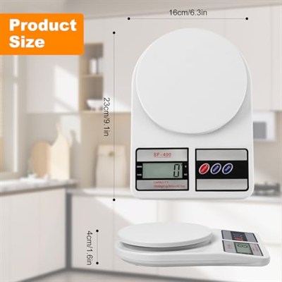 Dijital Mutfak Terazisi 22lb/10kg Kapasite, oz/g Üniteli Paslanmaz Çelik Gıda Ölçeği | Değiştirilebilir USB-C ve Pil Gücü | Yemek Hazırlama, Yemek Pişirme, Pişirme için İdeal