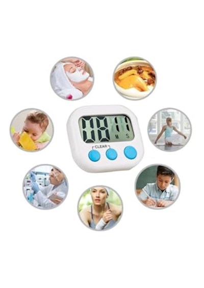 Dijital mutfak zamanlayıcı, 2 adet dijital yumurta saati Kuechenwecker pişirme Timer saat Kitchen Timer kısa zaman ölçücü büyük LCD ekran ve sesli alarm ve magnet