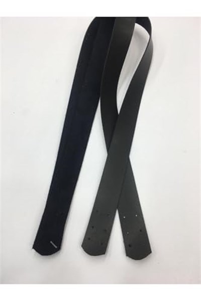 Dikmeli Spor Sap/Çanta Sapı/Deri Dikmeli Sap 70 Cm, siyah
