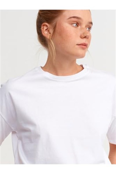 Dilvin Basic T-shirt Beyaz beyaz l