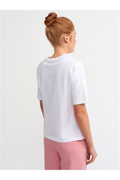 Dilvin Basic T-shirt Beyaz beyaz l