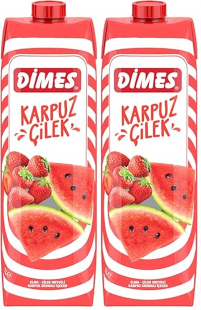 Dimes Karpuz Çilek İçeceği 1 L 2li paket