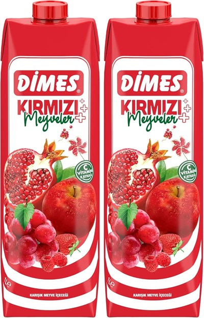 Dimes Kırmızı Karışık İçecek, 1000ml 2li paket