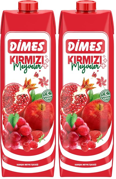 Dimes Kırmızı Karışık İçecek, 1000ml 2li paket