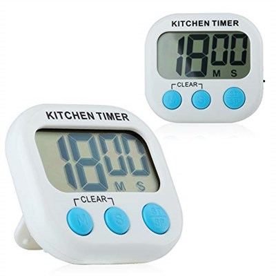 Discoball 2li dijital mutfak Timer geri sayım saati Kuechenwecker kısa zaman ölçücü Kitchen manyetik kronometre elektronik bellek anı LED ekran sesi tamamen kapatmak için magnet katlanır stand plasti