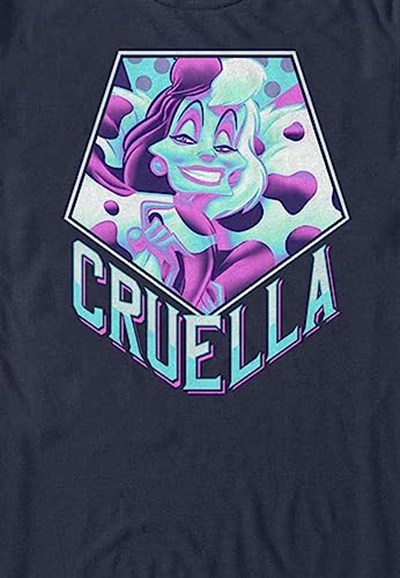 Disney 101 Dalmaçyalı - Cruella Bisiklet Yaka Tişört Unisex Yetişkin