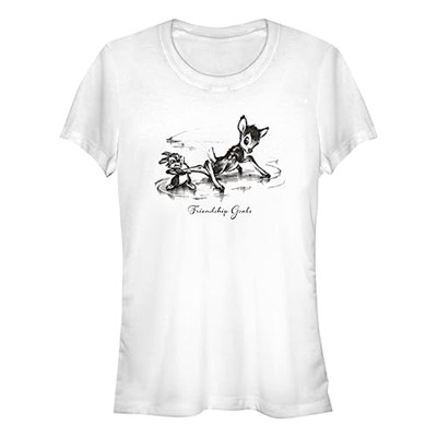Disney Bambi - Bambi Friendship Bisiklet Yaka T-Shirt Tişört Kadın