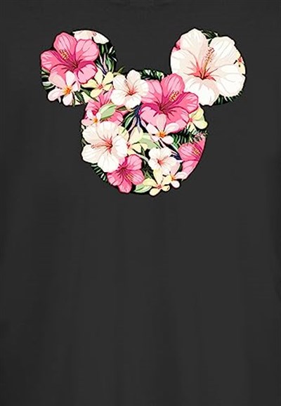 Disney Classic Mickey - Tropical Mouse Bisiklet Yaka T-Shirt Tişört Kadın