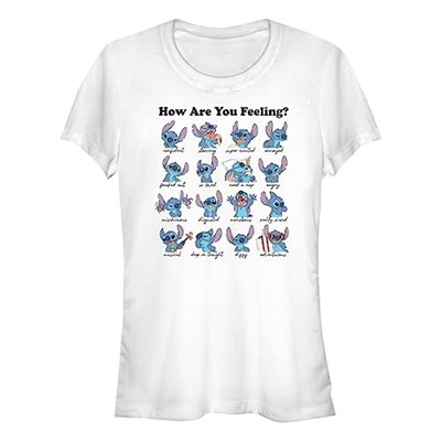 Disney Lilo & Stitch - STITCH MOODS Bisiklet Yaka T-Shirt Tişört Kadın