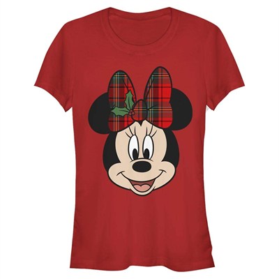 Disney Mickey Classic - Minnie Yılbaşı Temalı Bisiklet Yaka Tişört Kadın