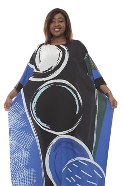 Divatti-etnik desenli bayan kaftan