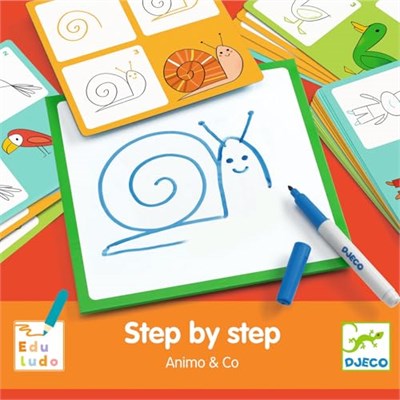 Djeco Step by Step Animo and Co - Adım Adım Çizim Hayvan