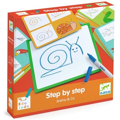Djeco Step by Step Animo and Co - Adım Adım Çizim Hayvan