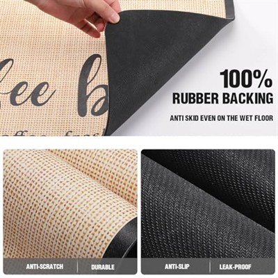 DK177 Kahve Mat Kahve Bar Matı Leke Emici Kurutma Matı Su Geçirmez Kauçuk Destekli Kahve Makinesi Kahve Makinesi Kahve Makinesi Kahve Makinesi Espresso Makinesi Aksesuarları-80 cm x 43 cm