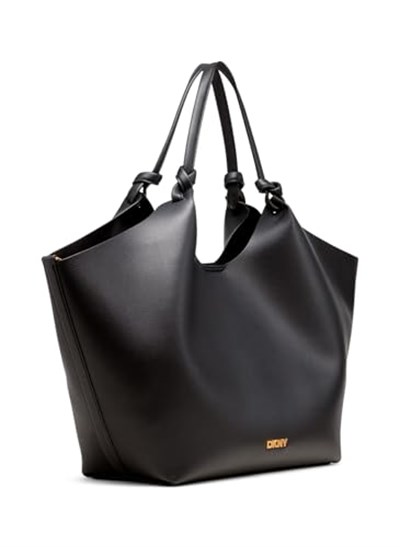DKNY Paula Büyük Tote Çanta, Siyah/Altın, Siyah/Altın, One Size