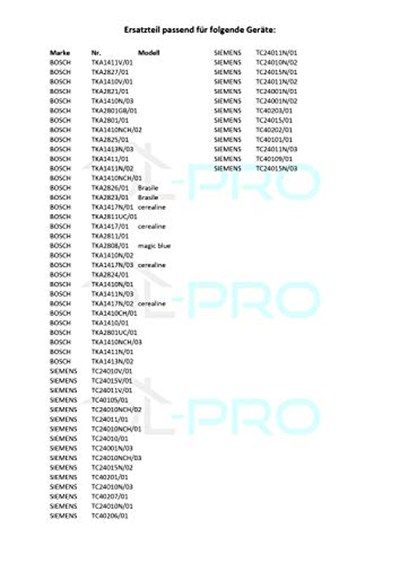 DL-pro Bosch Siemens 00646860 646860 kahve makinesi filtre kahve makinesi için kapaklı cam sürahi
