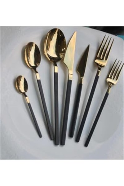 Dmr Life Elmas Titanyum Gold Siyah Tatlı Bıçağı 6 Adet