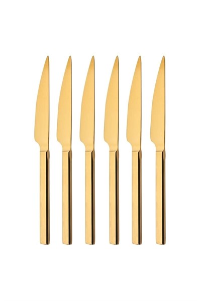 Dmr Life Pırlanta Titanyum Gold Yemek Bıçak 6 Adet