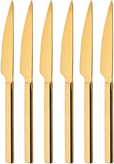 Dmr Life Pırlanta Titanyum Gold Yemek Bıçak 6 Adet