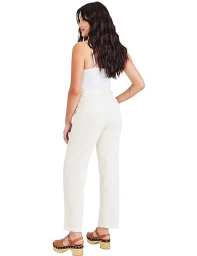 Dockers High Waisted Chino Straight Fit Pantolon Pantolon Kadın Bej 28W/ L