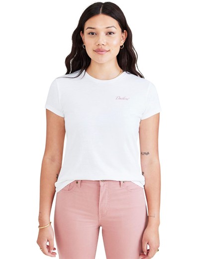dockers Kısa kollu logolu tişört Şort SLEEVE LOGO TEE Kadın