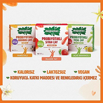 Doğadan Probiyotikli Rooibos Vanilyalı Çay 14lü
