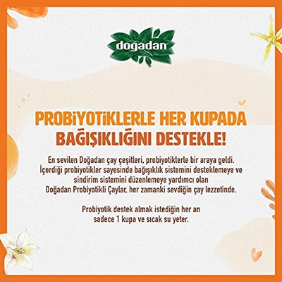 Doğadan Probiyotikli Rooibos Vanilyalı Çay 14lü