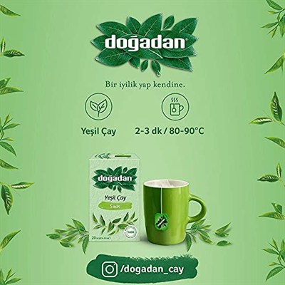 Doğadan Yeşil Çay Sade (20li)