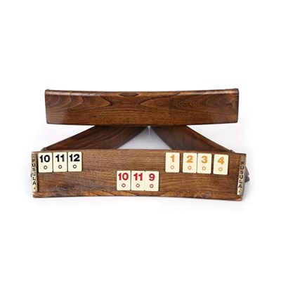 Doğal Ahşap Oval Okey Takımı Olive 101 Oyun Seti
