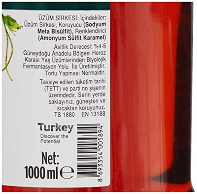 Doğanay Bütün Pet 1000 Ml Üzüm Sirke
