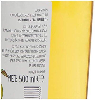 Doğanay Elma Sirkesi 500 ml Pet Şişe