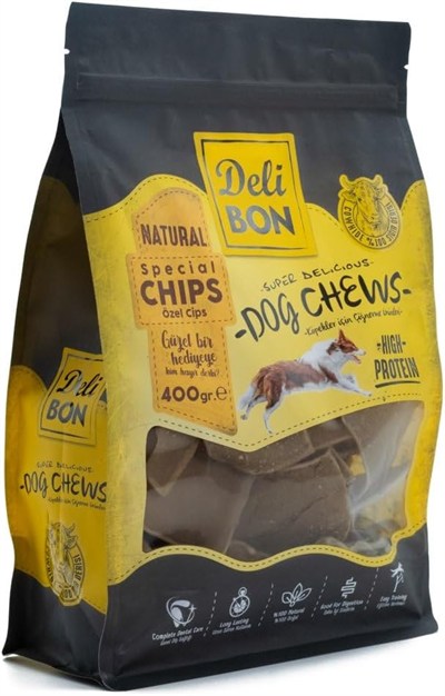 Doggie Delibon Deri Cips, 400Gr, Naturel, 400Gr