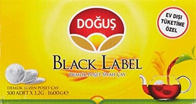 Doğuş Black Label Demlik Poşet Çay (Siyah Çay, 3.2 Gr x 500 Adet)