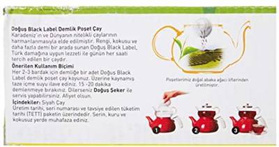 Doğuş Black Label Demlik Poşet Çay (Siyah Çay, 3.2 Gr x 500 Adet)
