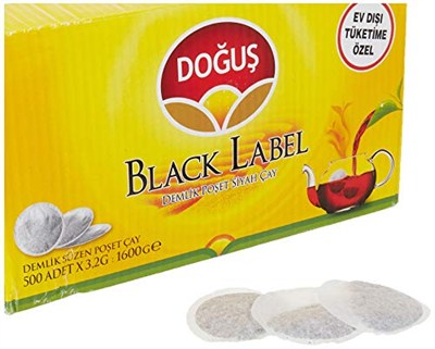 Doğuş Black Label Demlik Poşet Çay (Siyah Çay, 3.2 Gr x 500 Adet)