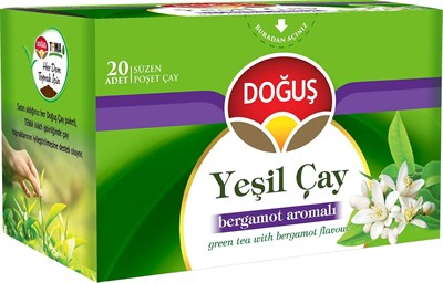 Doğuş Yeşil Çay, Bergamot Aromalı, 12 kutu