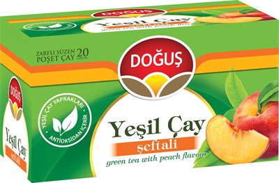 Doğuş Yeşil Çay, Şeftali Aromalı, 12 kutu