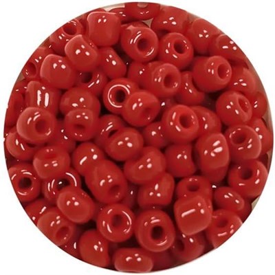 Dökme Cam Kum Boncuk Büyük Boy (6/0) 4 mm - 20 Gram - Koyu Kırmızı - BNC074
