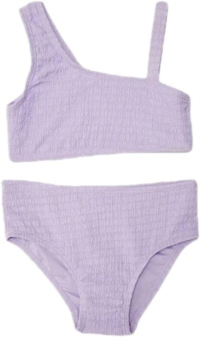 Dokulu kumaş kız çocuk bikini takım