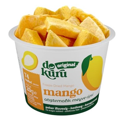 Dokuru Original Mango Atıştırmalık Meyve Cipsi - Dondurularak Kurutulmuş Mango - 20 gr
