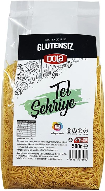 Dola Glutensiz Makarna Tel Şehriye 500 g